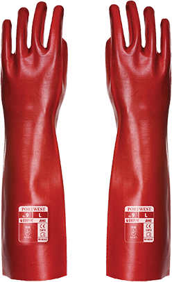 Рукавиці ПВХ Portwest A445 Червоний, фото 1