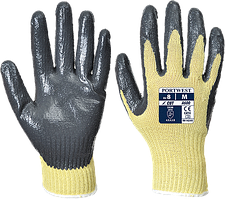 Нітрилові рукавички Cut 3 A600 Жовтий/Сірий, L