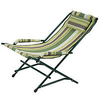 Кресло "Качалка" Ø20 мм (текстилен зеленая полоса) 2110008