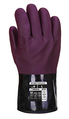 Рукавички Portwest Chemtherm AP90 Фіолетовий/Чорний, L, фото 1