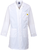 Антистатический ESD халат AS10 Белый, S