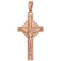 Підвіска Хрестик з розп'ятим Ісусом 1,8*3,1 см (Медичне золото)
