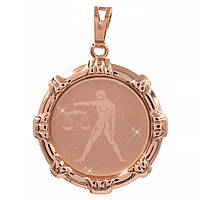 Підвіска Знаки Зодіаку Терези 2,5 см (Медичне золото)