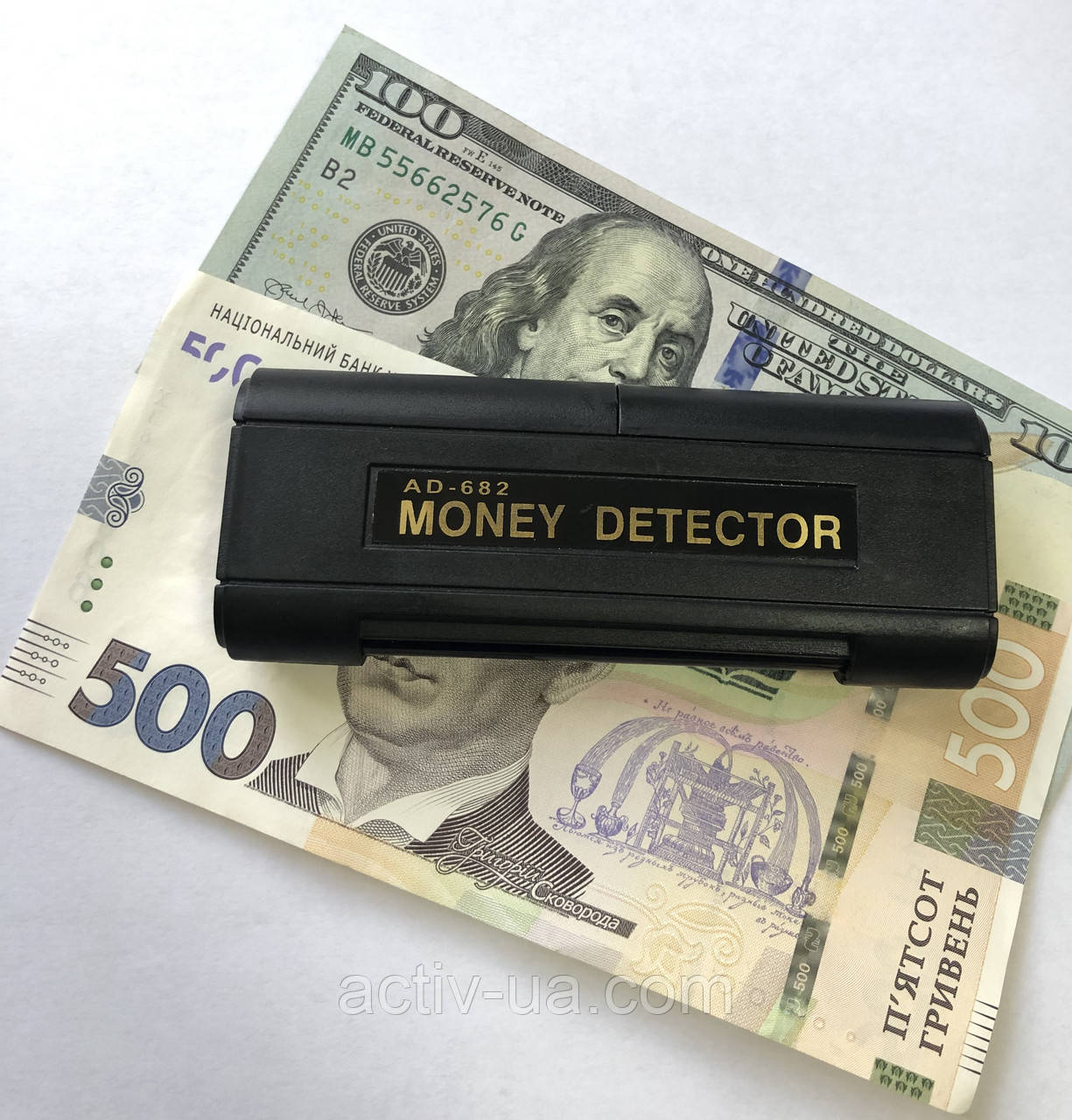 Детектор валют кишеньковий AD-682 з ліхтариком (потужність 2Вт)