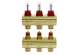 Розподільний колектор Danfoss FHF 088U0523 (3+3 з ротаметрами)