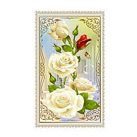 Алмазная вышивка Белая Роза 30х55