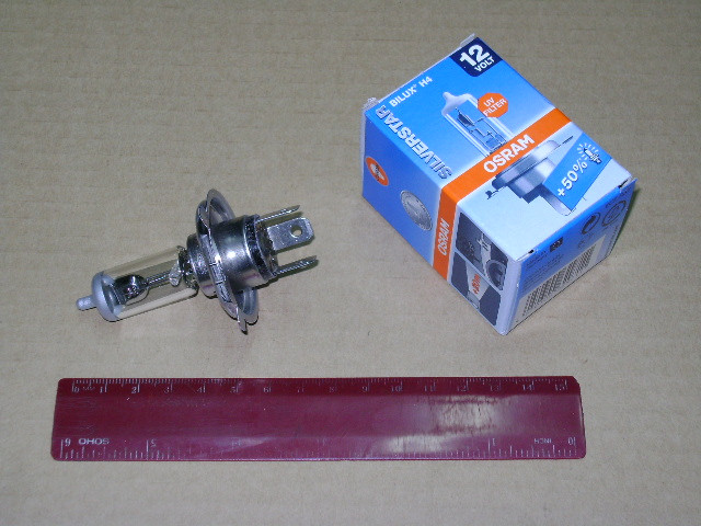 Лампа фарна H4 12 V 60/55W P43t Silverstar (+50%) (пр-во OSRAM)