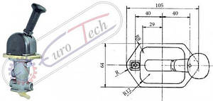 Кран ручного гальма MAN аналог Wabco 9617221580