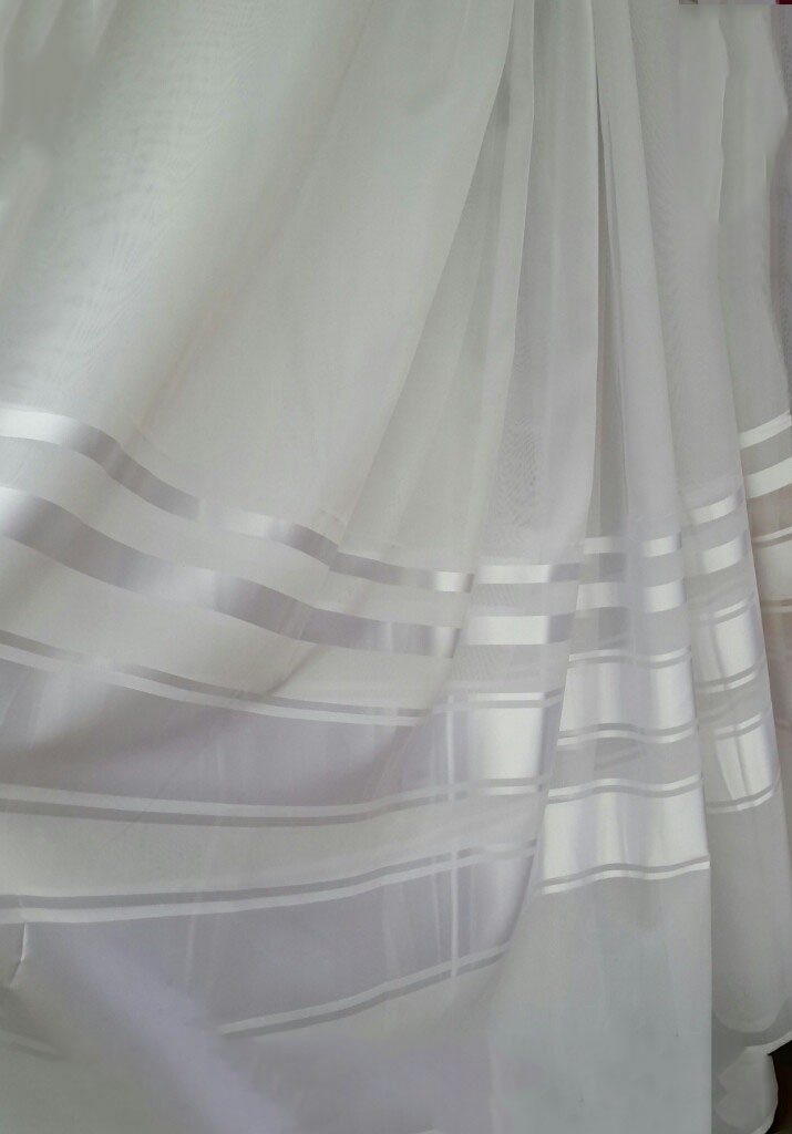 Тюль шифон з атласної смугою по низу (Туреччина)