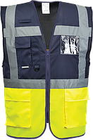 Жилет Paris Executive Portwest C276, Жовтий/Темно-синій, L
