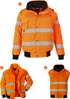 Світловідбиваюча куртка-бомбер 3-в-1 C467