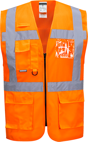 Gilet Rete Portwest Executive Madrid | Arancione | Taglia L | CE | Riflettente