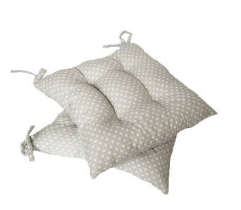Подушка на стілець сірий горох 40*40 см подушка для стільця табурета