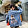 Жіноча джинсова куртка Arthur & Percival з принтом і стрічками блакитна, фото 2