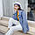 Жіноча джинсова куртка Arthur & Percival з принтом і стрічками блакитна, фото 4