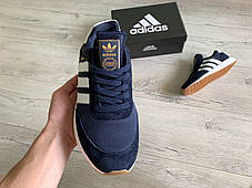 Чоловічі кросівки Adidas Iniki Runner Blue White сині, фото 3