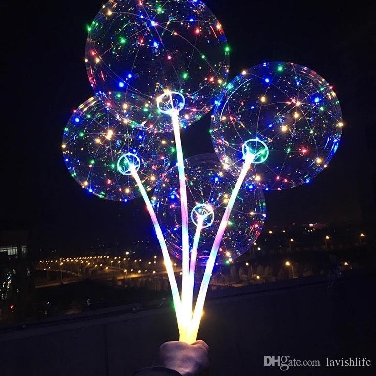 Повітряні кульки бобо з підсвіткою і кольоровою ручкою Bobo Led 150746