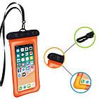 Чохол для смартфона водонепроникний універсальний AirCase жовтогарячий, фото 7