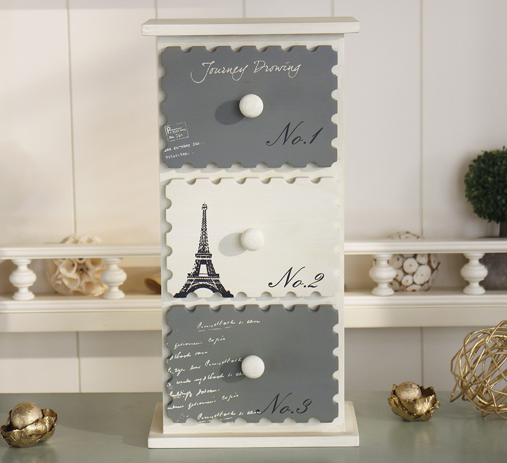 Шкатулка-комод Поштова марка на 3 відділи 16*12*32 см Гранд Презент GM81-3558