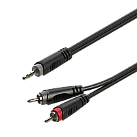 Аудіо кабелі RAYC150L2 Roxtone міні-джек з роз'ясненнями ємами 2хтюльпана - Jack 1x3.5 stere - 2xRCA-M 2 метри з доставко