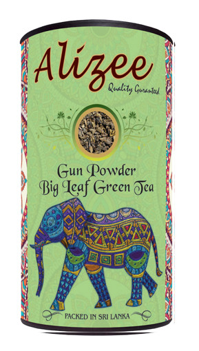 Чай зелений листовий Alizee Gun Powder Big Leaf Green Tea 150 г у подарунковій банці