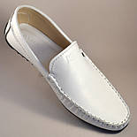 Мокасини чоловічі білі шкіряні літні стильні Rosso Avangard M4 Max White, фото 2