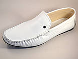 Мокасини чоловічі білі шкіряні літні стильні Rosso Avangard M4 Max White, фото 3