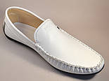 Мокасини чоловічі білі шкіряні літні стильні Rosso Avangard M4 Max White, фото 4