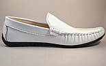 Мокасини чоловічі білі шкіряні літні стильні Rosso Avangard M4 Max White, фото 6