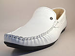 Мокасини чоловічі білі шкіряні літні стильні Rosso Avangard M4 Max White, фото 7