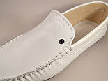 Мокасини чоловічі білі шкіряні літні стильні Rosso Avangard M4 Max White, фото 9
