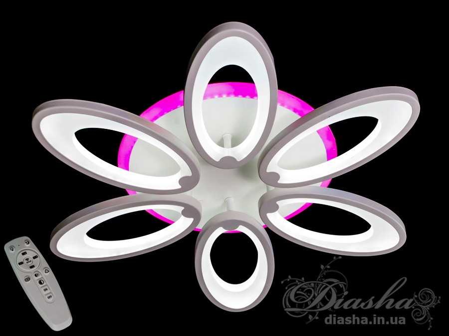 Світлодіодні люстри Diasha 1673/6WH LED 3color dimmer