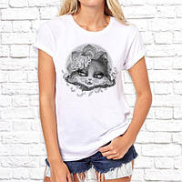 Женская футболка с принтом Серая кошечка Push IT