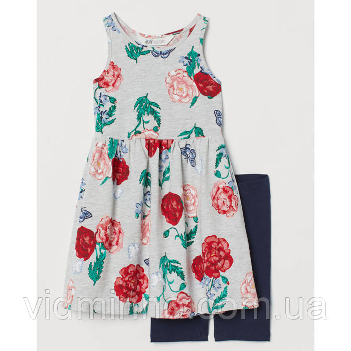 Літній костюм комплект Квіти H&M на дівчинку р.98/104 - 2-4 роки /45050/