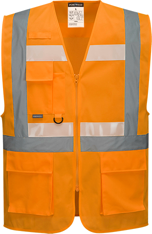 Жилет Executive Glowtex з застібкою-блискавкою Ezee G456