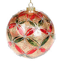 Новогодний шар стекло "Мозаика" елочный шар , 12 см, цвет - разноцветный, набор 4 шт