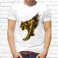 Мужская футболка с принтом Леопард 2 M, Белый Push IT