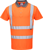 Светоотражающая футболка-поло с короткими рукавами RIS RT22 Оранжевый, 5XL
