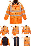 Світловідбиваюча куртка 7-в-1 для дорожніх робіт RIS RT27