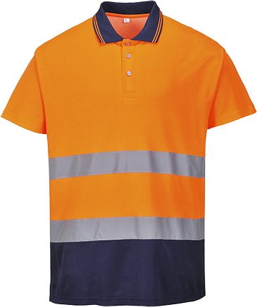Двокольорове поло Cotton Comfort S174