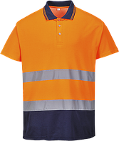Двокольорове поло Cotton Comfort S174
