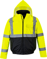 Світловідбиваюча двоколірна куртка-бомбер S363