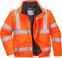 Светоотражающая куртка-бомбер S463 Оранжевый, L