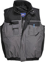 Двоколірний утеплений жилет S560