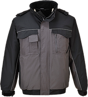 Двоколірна куртка-бомбер S561