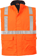 Світловідбиваючий антистатичний водонепроникний вогнестійкий утеплений жилет Bizflame S776