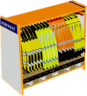 Великий окремо стоїть підлоговий стелаж Довжина 1 Z601