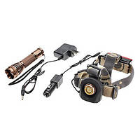Налобный фонарь 6811 2-в-1 Cree XM-L T6 + Фара