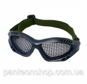 Захисні окуляри-сітка V2 плетінка Black (для Airsoft, Страйкбол), фото 2