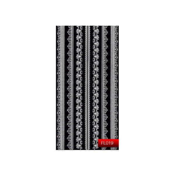 Наклейка для дизайну нігтів Kodi Professional"White" Nail Art Stickers FL019